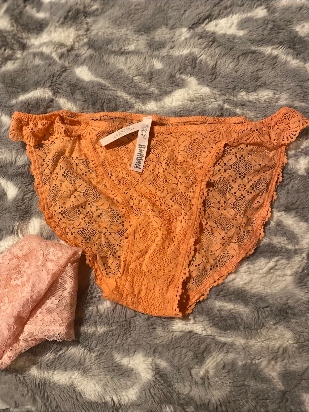 Victoria's Secret Orange Lace Bikini Panty